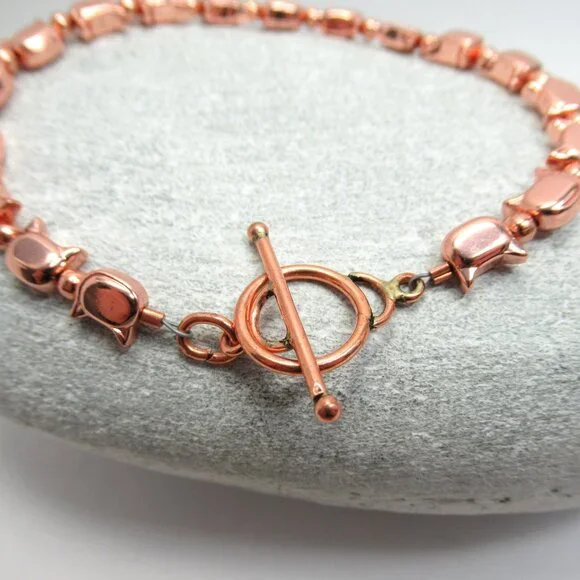 Copper Cat bracelet - Picture 5 of 11